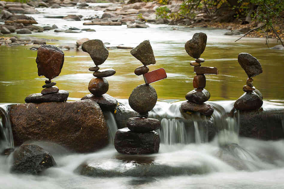 Stone balance art by Gravity Glue