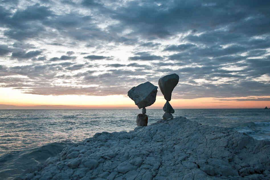 Stone balance art by Gravity Glue