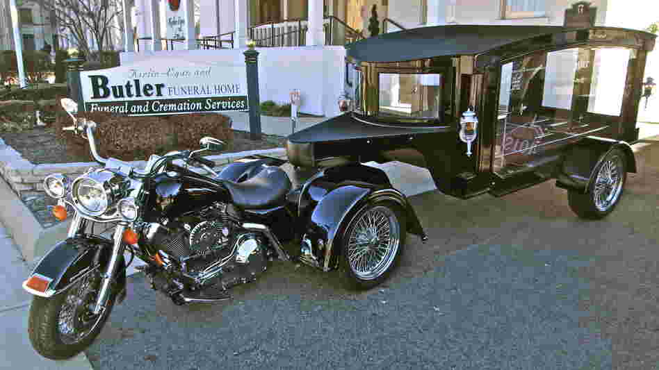 Lew Bird says that before passing away, his friend requested that his funeral include one last ride on a motorcycle.