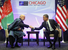 President Obama and Afghan President Hamid Karzai greet each other during a May 20 meeting at the NATO Summit in Chicago. Karzai is in Washington, D.C., this week to meet Obama and other senior U.S. officials. President Obama and Afghan President Hamid Karzai greet each other during a May 20 meeting at the NATO Summit in Chicago. Karzai is in Washington, D.C., this week to meet Obama and other senior U.S. officials.