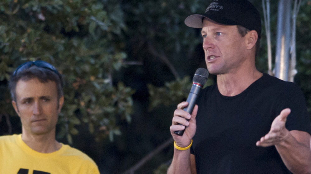 Lance Armstrong, seen here at a LIVESTRONG Challenge Ride in October 2012, might be willing to confess to doping — in exchange for an easing of his lifetime ban, according to reports. Lance Armstrong, seen here at a LIVESTRONG Challenge Ride in October 2012, might be willing to confess to doping — in exchange for an easing of his lifetime ban, according to reports.