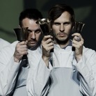 Pantha Du Prince (center), flanked by members of The Bell Laboratory. Pantha Du Prince (center), flanked by members of The Bell Laboratory.