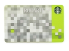 This product image released by Starbucks shows the Rodarte design Starbucks gift card, part of a series of limited-edition products for the holiday season. The card is one of several Rodarte-designed items including tote bags, cup sleeves and mugs. The signature pattern features a pixelated checkerboard of gray, white and silver set against different shades of green. This product image released by Starbucks shows the Rodarte design Starbucks gift card, part of a series of limited-edition products for the holiday season. The card is one of several Rodarte-designed items including tote bags, cup sleeves and mugs. The signature pattern features a pixelated checkerboard of gray, white and silver set against different shades of green.