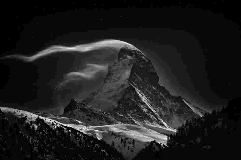 "The Matterhorn ... at full moon."