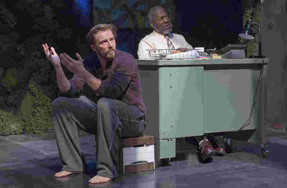 Quiara Alegria Hudes' Pulitzer Prize-winning drama, Water by the Spoonful, opens off-Broadway on Tuesday. Above, Bill Heck as Fountainhead and Frankie R. Faison as Chutes & Ladders in the play, directed by Davis McCallum. Quiara Alegria Hudes' Pulitzer Prize-winning drama, Water by the Spoonful, opens off-Broadway on Tuesday. Above, Bill Heck as Fountainhead and Frankie R. Faison as Chutes & Ladders in the play, directed by Davis McCallum.