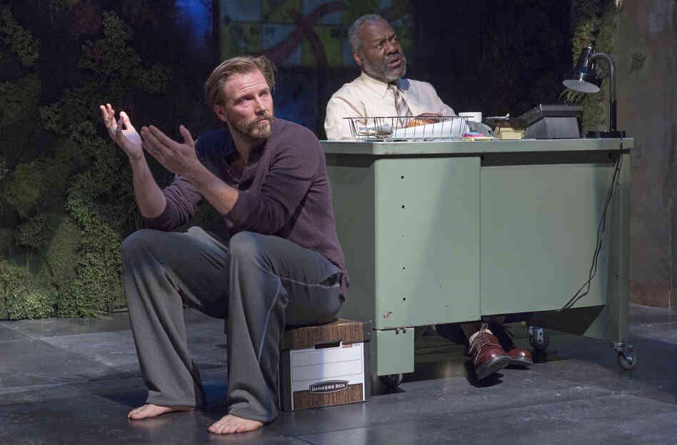 Quiara Alegria Hudes' Pulitzer Prize-winning drama, Water by the Spoonful, opens off-Broadway on Tuesday. Above, Bill Heck as Fountainhead and Frankie R. Faison as Chutes & Ladders in the play, directed by Davis McCallum. Quiara Alegria Hudes' Pulitzer Prize-winning drama, Water by the Spoonful, opens off-Broadway on Tuesday. Above, Bill Heck as Fountainhead and Frankie R. Faison as Chutes & Ladders in the play, directed by Davis McCallum.