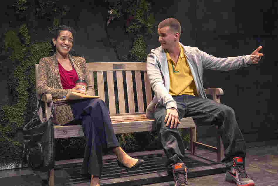 Armando Riesco's character Elliot was inspired by Hudes' cousin, also named Elliot. Riesco has played Elliot throughout the trilogy. He's pictured above in Water by the Spoonful with Zabryna Guevara, who plays Yazmin Ortiz.