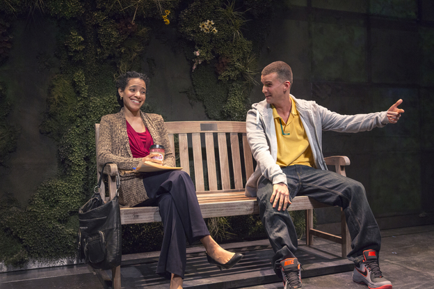 Armando Riesco's character Elliot was inspired by Hudes' cousin, also named Elliot. Riesco has played Elliot throughout the trilogy. He's pictured above in Water by the Spoonful with Zabryna Guevara, who plays Yazmin Ortiz.