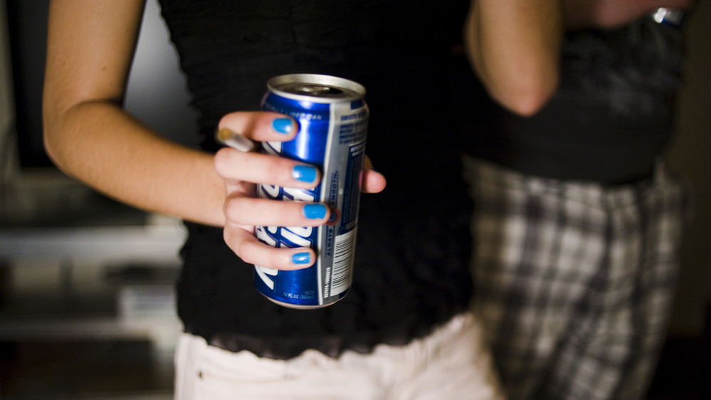 A picture from the photo story "Keg Stand Queens," which explores the gender dynamics of undergraduate binge drinking.
