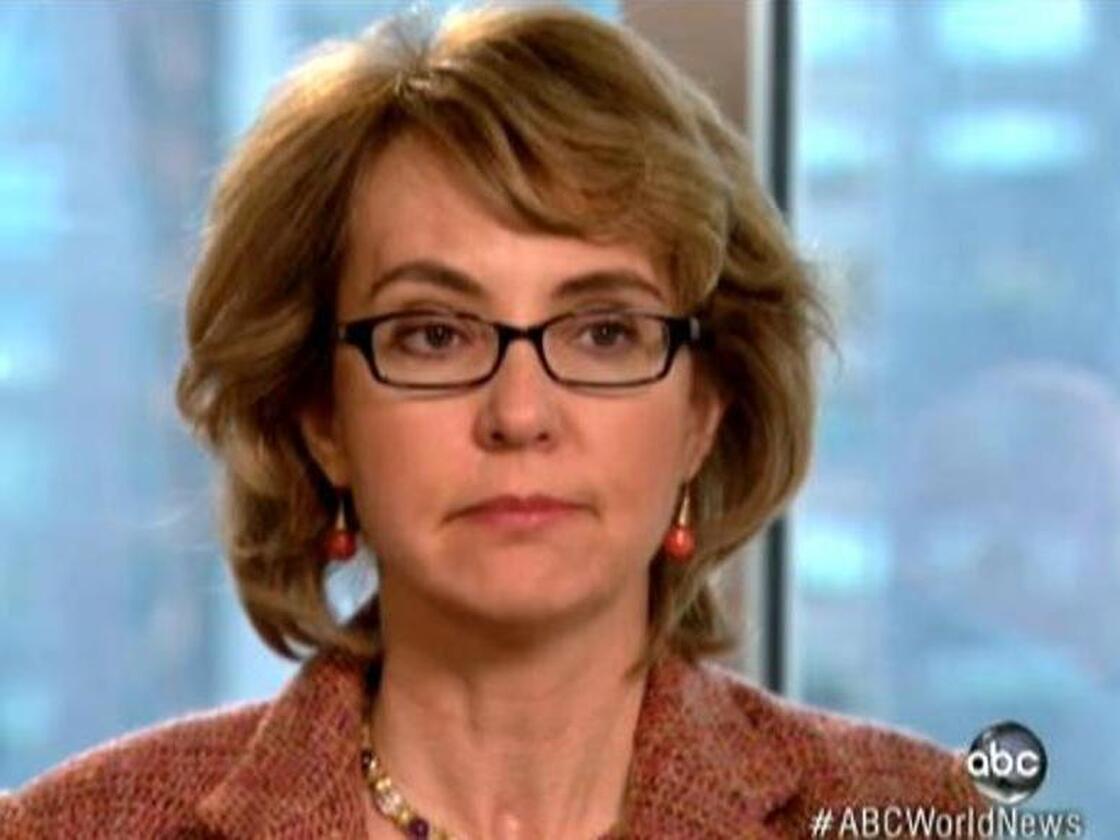 Former Rep. Gabrielle Giffords, D-Ariz., during her interview with ABC's Diane Sawyer.