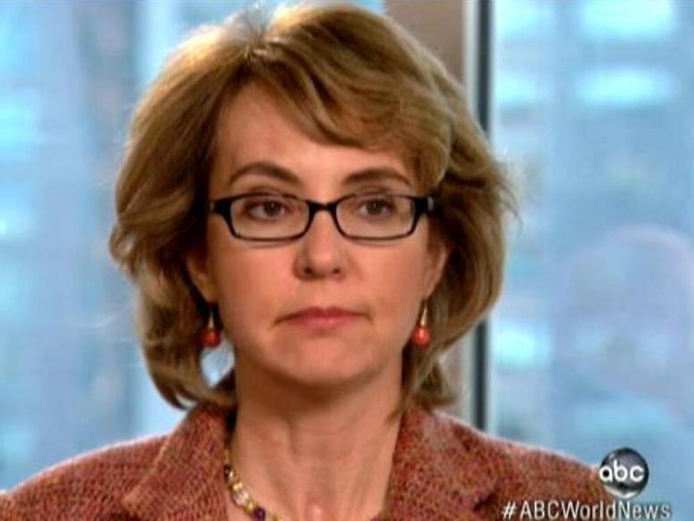 Former Rep. Gabrielle Giffords, D-Ariz., during her interview with ABC's Diane Sawyer.