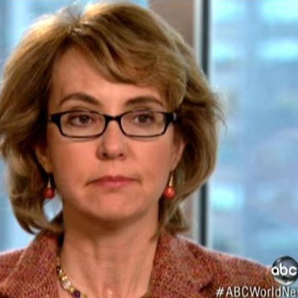 Former Rep. Gabrielle Giffords, D-Ariz., during her interview with ABC's Diane Sawyer.