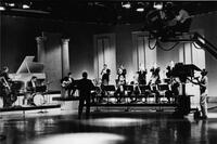 The One O'Clock Lab Band, the top jazz orchestra at the school now known as the University of North Texas, performs in front of ABC network cameras.
