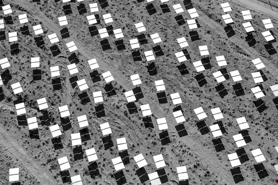 Installed heliostats. June 2012.