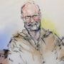 In this courtroom sketch, James "Whitey" Bulger and his girlfriend, Catherine Greig, are arraigned in a federal courtroom in Los Angeles in 2011.