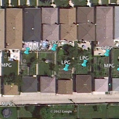 John Taylor found a cluster of backyard gardens in the Google Earth image of the far northwest side of Chicago.
