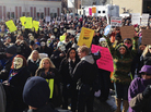 Protesters gather at the Jefferson County Courthouse in Steubenville, Ohio, on Saturday, to demand justice for a girl allegedly raped by Steubenville High School football players last August. Protesters gather at the Jefferson County Courthouse in Steubenville, Ohio, on Saturday, to demand justice for a girl allegedly raped by Steubenville High School football players last August.
