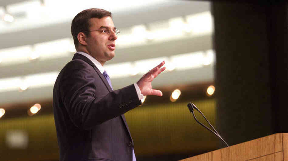 Rep. Justin Amash, R-Mich., holds a town hall meeting Wednesday at the Gerald R. Ford Presidential Museum in Grand Rapids, Mich.