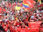 Venezuelan President Hugo Chavez remained in Cuba, where he's receiving treatment for cancer, and was not present for his planned inauguration in Caracas on Thursday. However, thousands of supporters gathered outside the presidential palace to show their backing. Venezuelan President Hugo Chavez remained in Cuba, where he's receiving treatment for cancer, and was not present for his planned inauguration in Caracas on Thursday. However, thousands of supporters gathered outside the presidential palace to show their backing.