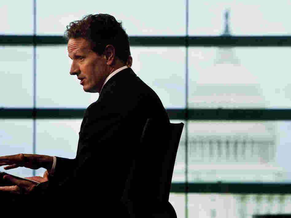 U.S. Treasury Secretary Tim Geithner speaks during the Washington Ideas Forum at the Newseum on Sept. 30, 2010, in Washington, D.C.