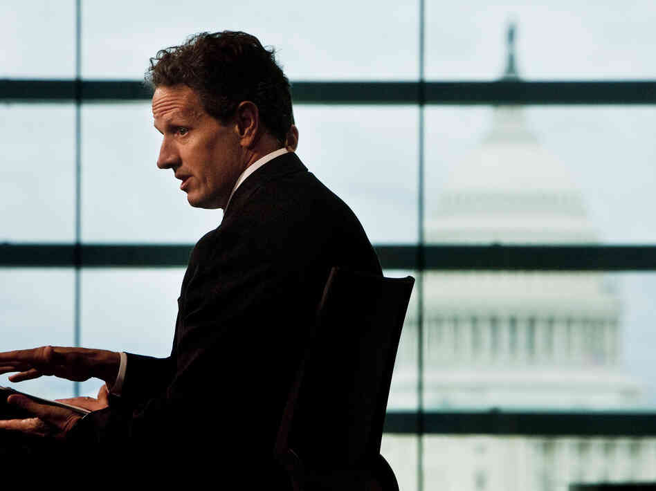 U.S. Treasury Secretary Tim Geithner speaks during the Washington Ideas Forum at the Newseum on Sept. 30, 2010, in Washington, D.C.