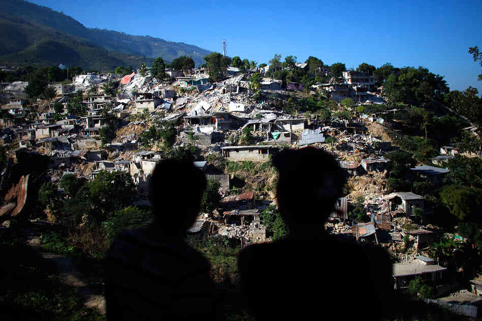 A neighborhood near downtown Port-au-Prince, Haiti, Jan. 15, 2010.