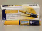 Major League baseball will begin random regular-season blood tests for human growth hormone, seen here in an injector pen holding about one week's worth of HGH doses at the clinic of Dr. Mark Molitch of Northwestern University.