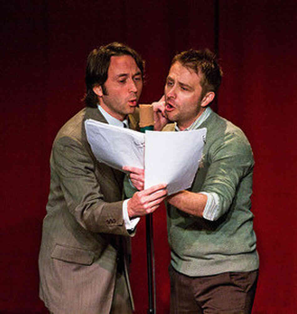 Mike Phirman and Chris Hardwick perform in The Thrilling Adventure Hour.