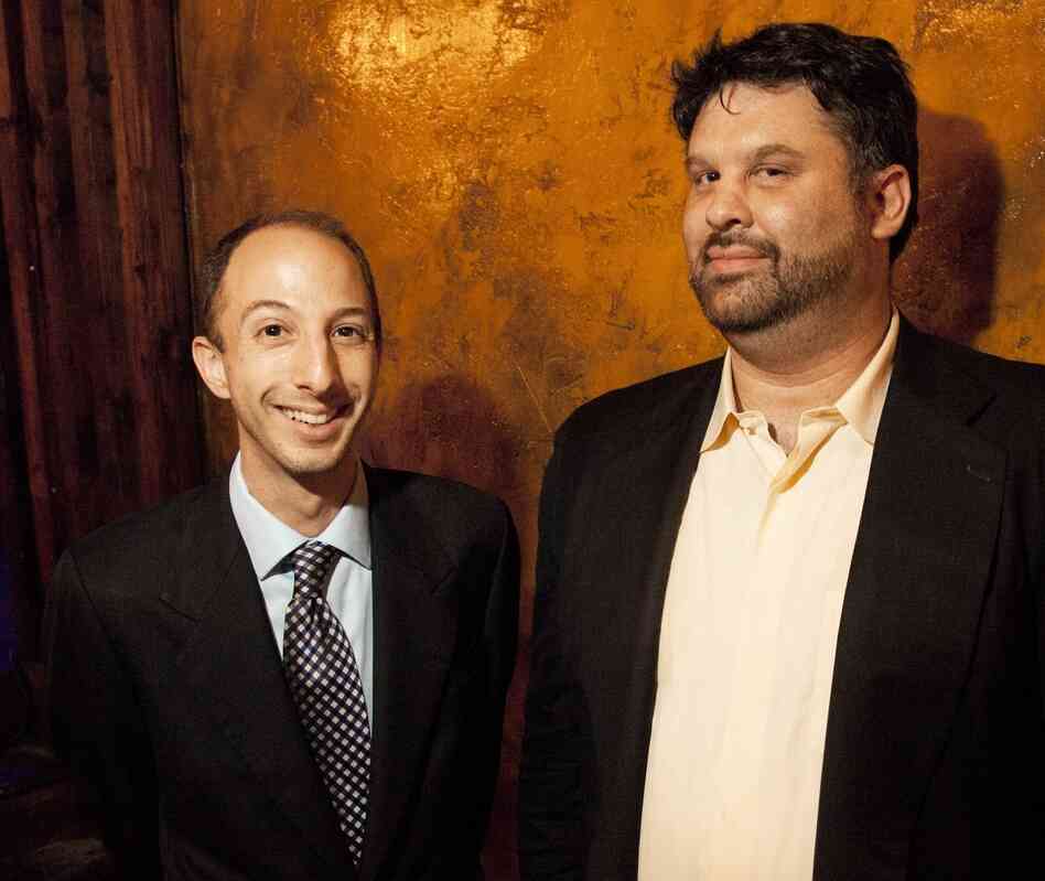 Ben Blacker (left) and Ben Acker are the co-creators of The Thrilling Adventure Hour. They first met while waiting in line at college.