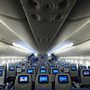 The interior of a United Airlines Boeing 787 Dreamliner. The interior of a United Airlines Boeing 787 Dreamliner.