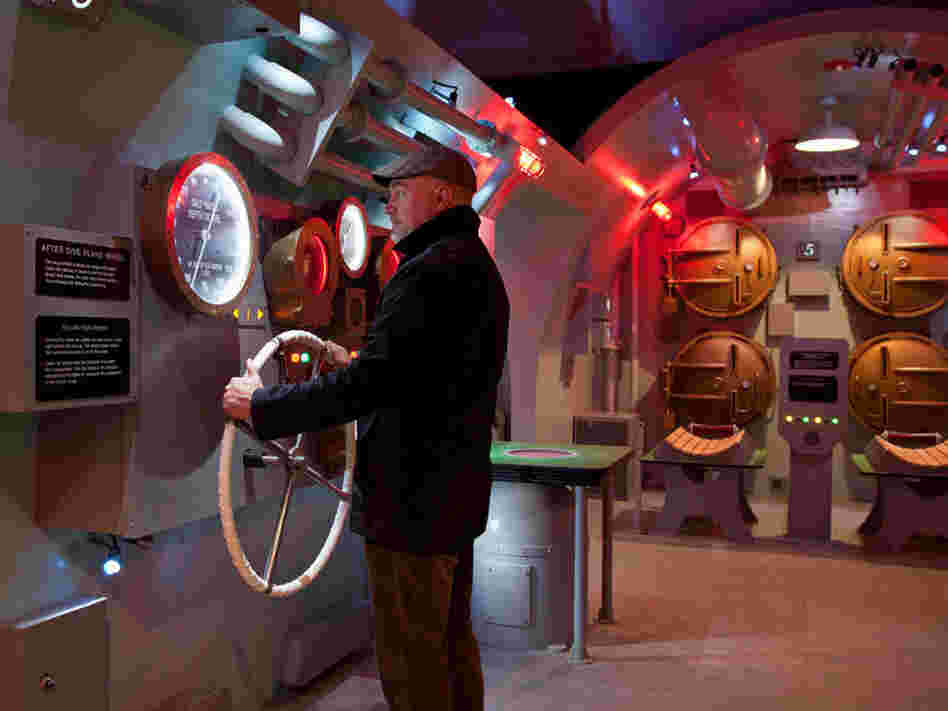 A visitor learns about the USS Tang's doomed final mission at the museum.