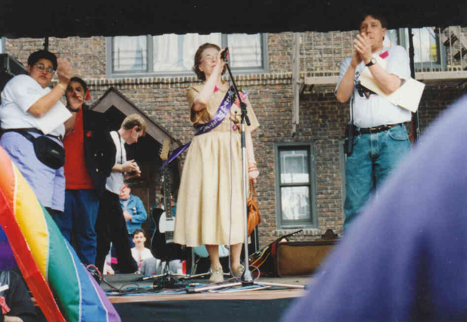 Manford was the grand marshal of the pride parade in Queens. 