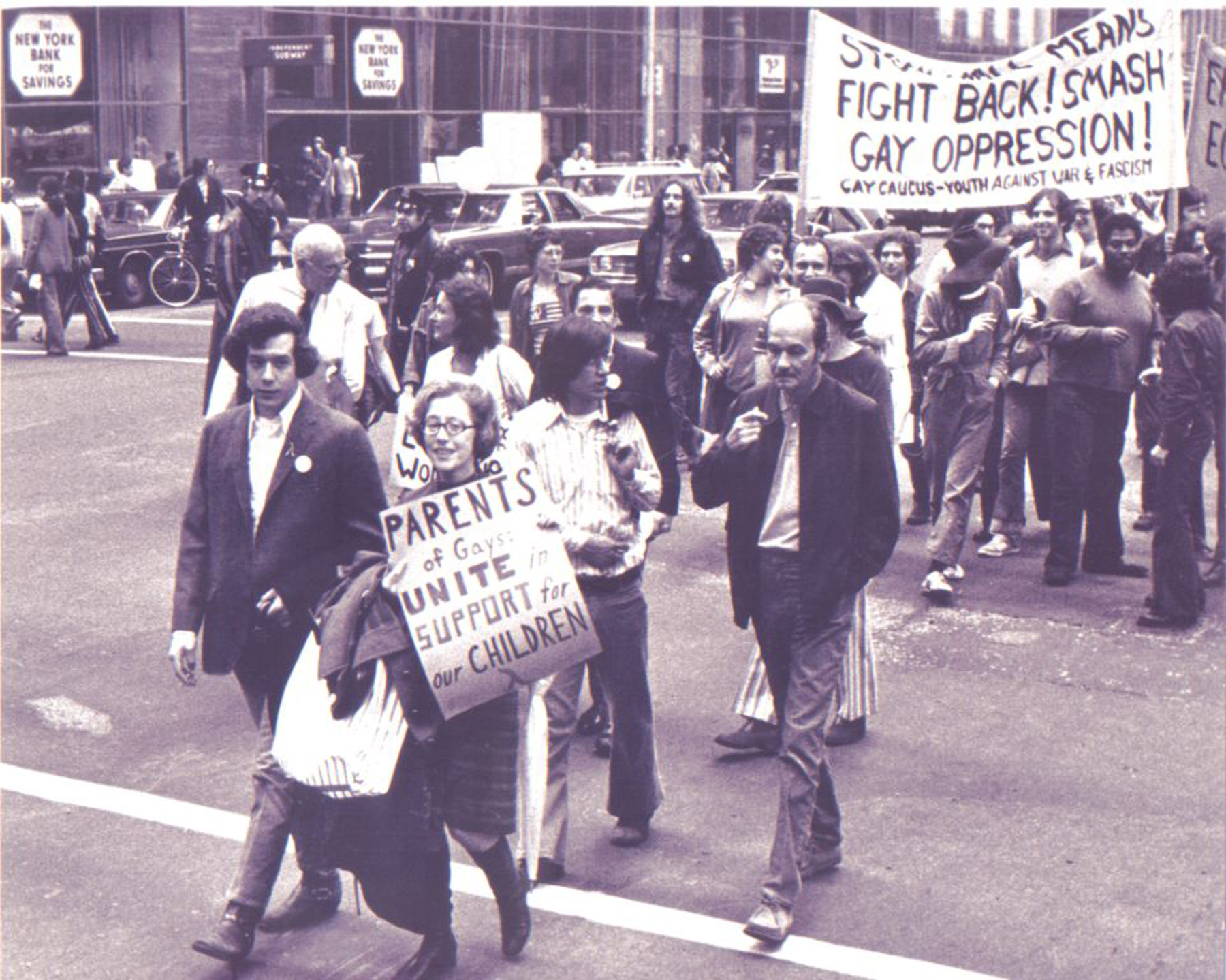 Jeanne Manford marches in 1972. Jeanne Manford marches in 1972.