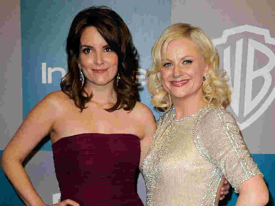 Seen here in January 2012, Tina Fey and Amy Poehler are the hosts of Sunday night's Golden Globes.