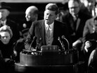 President John F. Kennedy delivers his inaugural address after taking the oath of office on Jan. 20, 1961. President John F. Kennedy delivers his inaugural address after taking the oath of office on Jan. 20, 1961.
