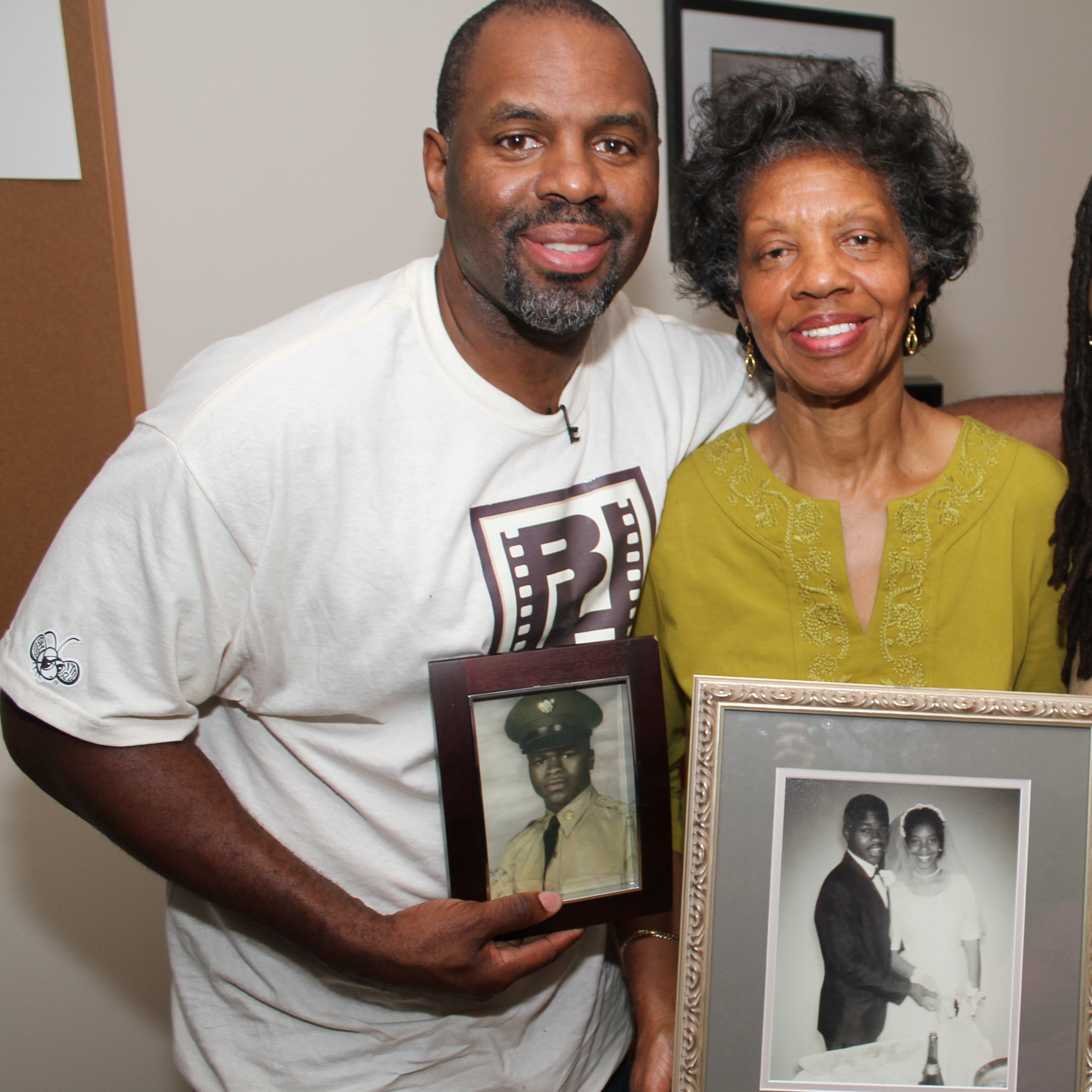 Filmmaker Byron Hurt's documentary was inspired in part by the death of his father. He's shown with his mother, Frances Hurt (center), and sister, Taundra Hurt.