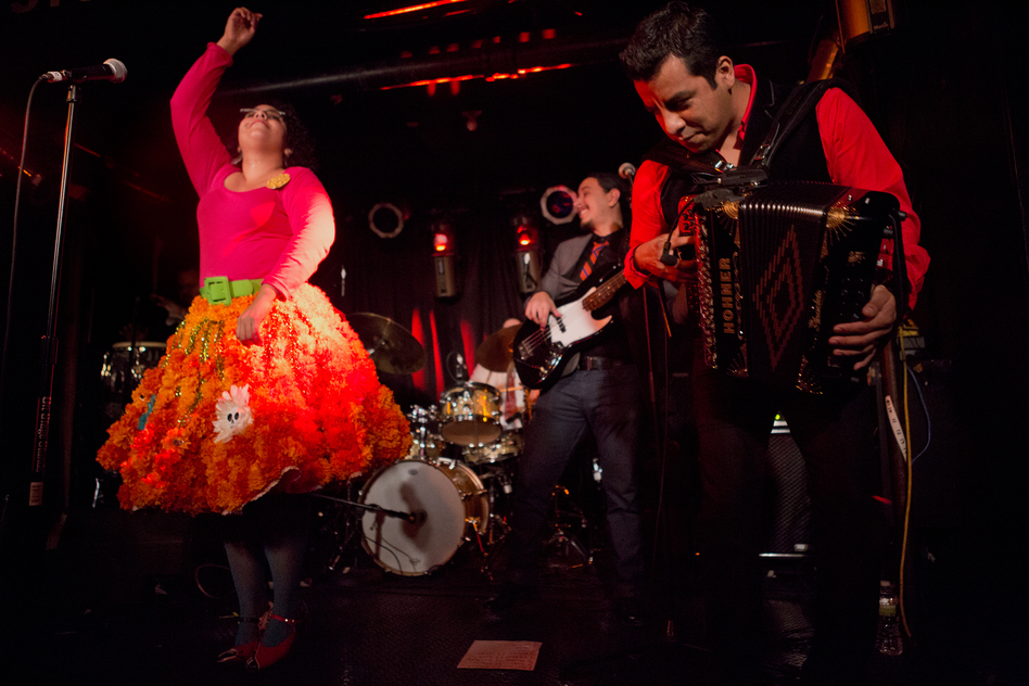 The Los Angeles-based trio La Santa Cecilia showed off its soulful mix of Mexican and South American-influenced dance pop to the globalFEST crowds. The band also did its own take of U2's hit song "One."
