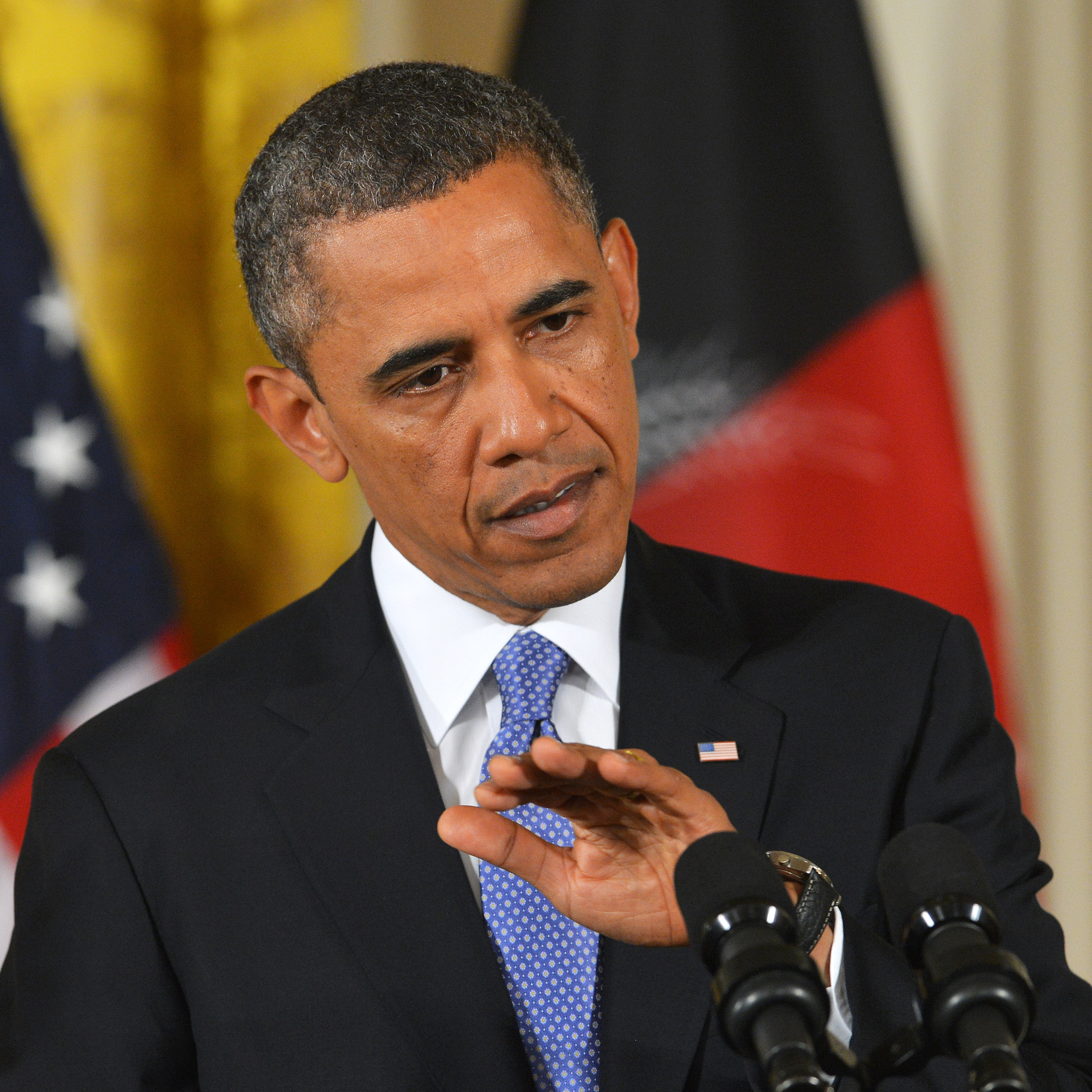 President Obama during a joint news conference with Afghan President Hamid Karzai on Friday. President Obama during a joint news conference with Afghan President Hamid Karzai on Friday.