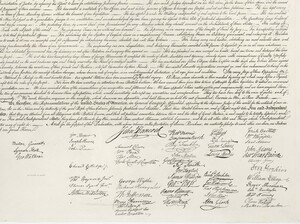 John Hancock's famously large signature is part of our visual heritage, but handwritten signatures are used less and less.
