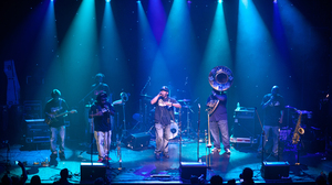 The Stooges Brass Band performs live at globalFEST 2013.