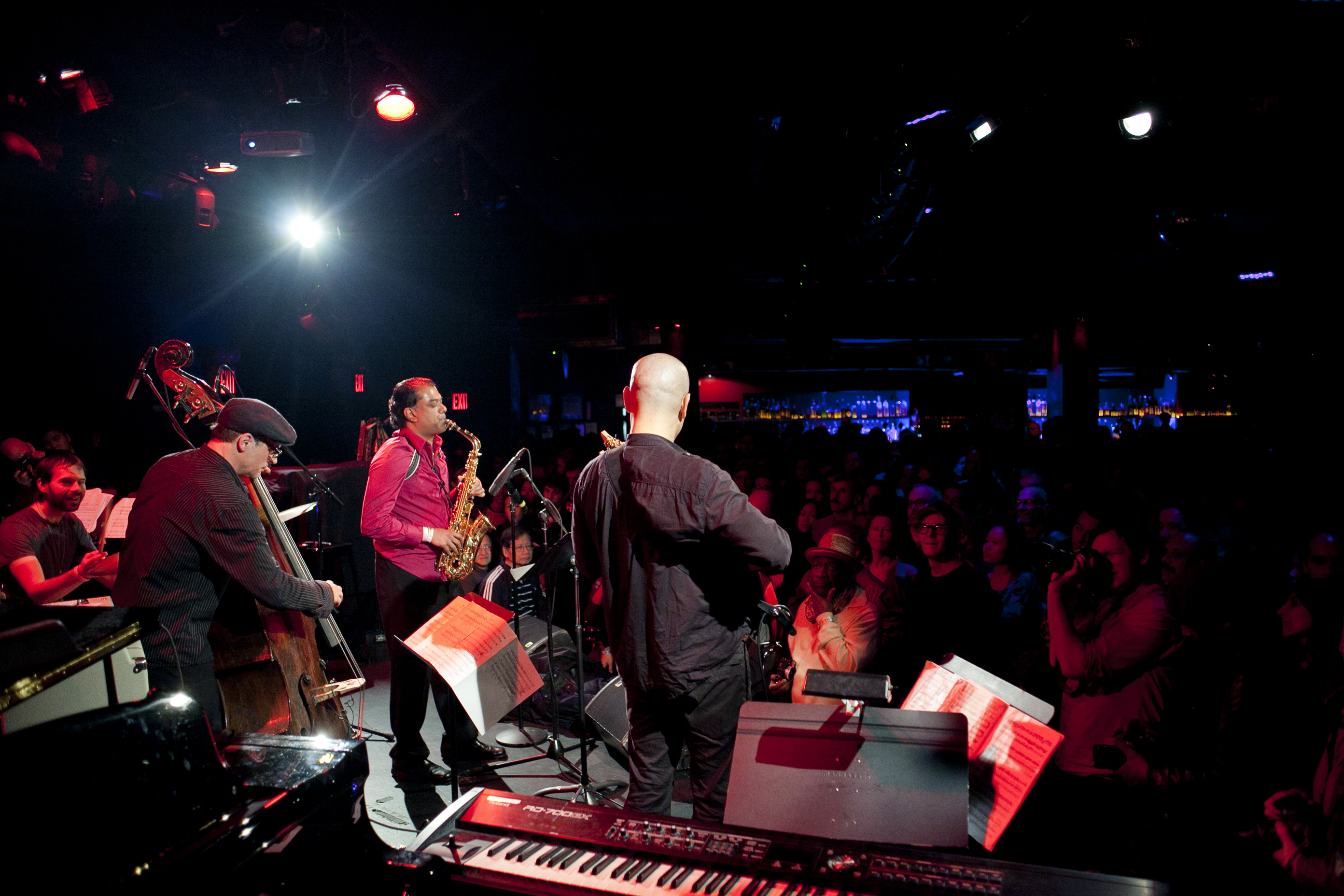 Alto saxophonist Rudresh Mahanthappa was on hand with his new Gamak quartet.