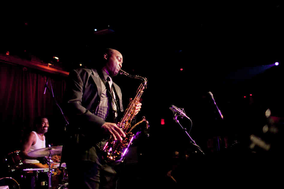 The ferocious saxophonist James Carter, who played with his organ trio, proved a crowd pleaser.