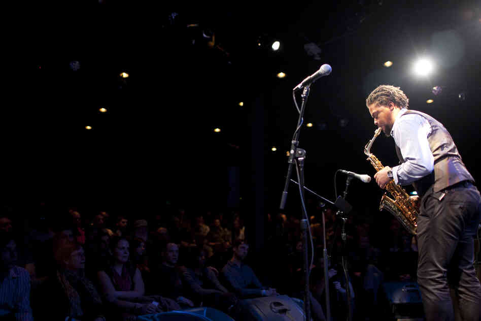 Saxophonist Logan Richardson plays in Nasheet Waits' band Equality.