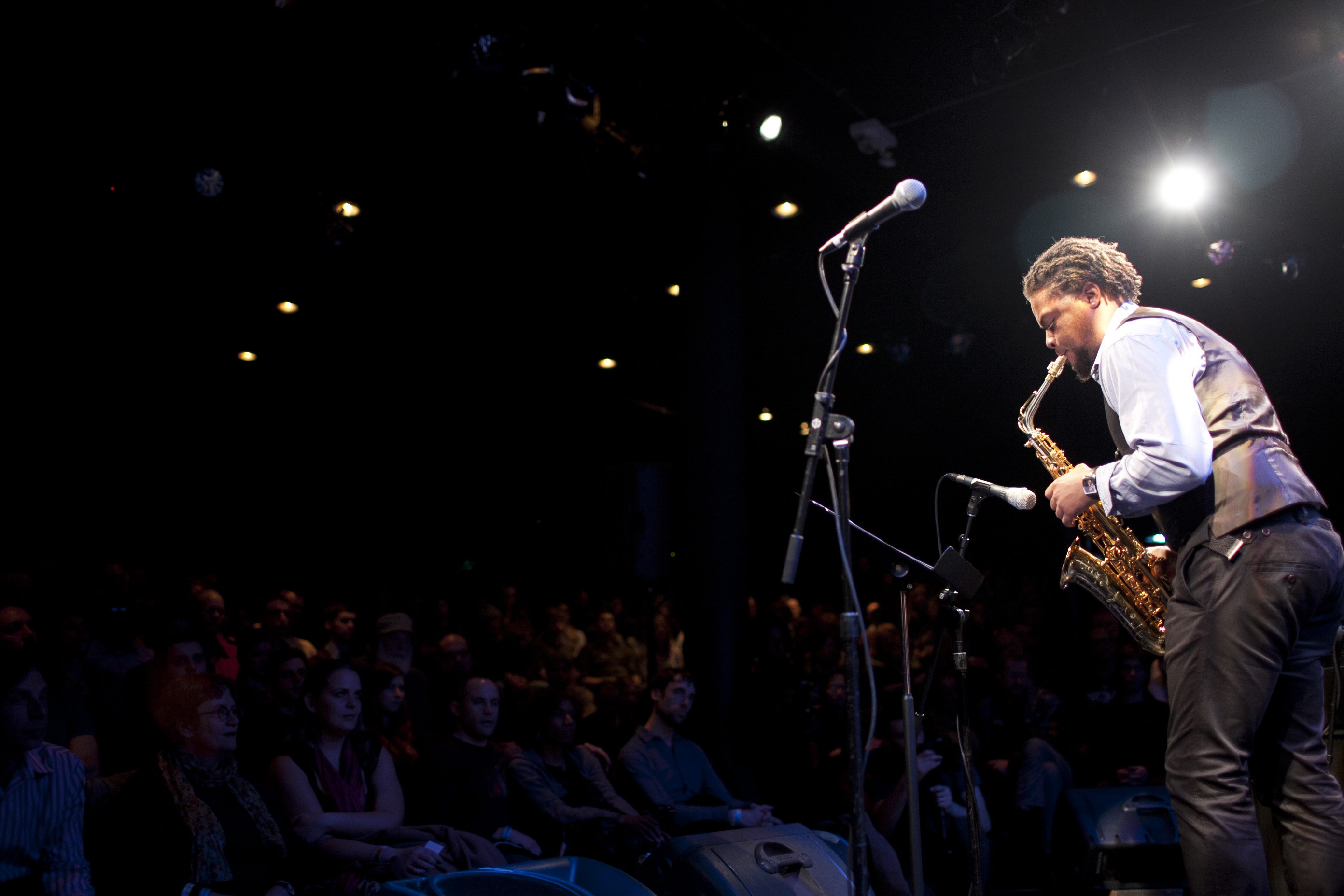 Saxophonist Logan Richardson plays in Nasheet Waits' band Equality.