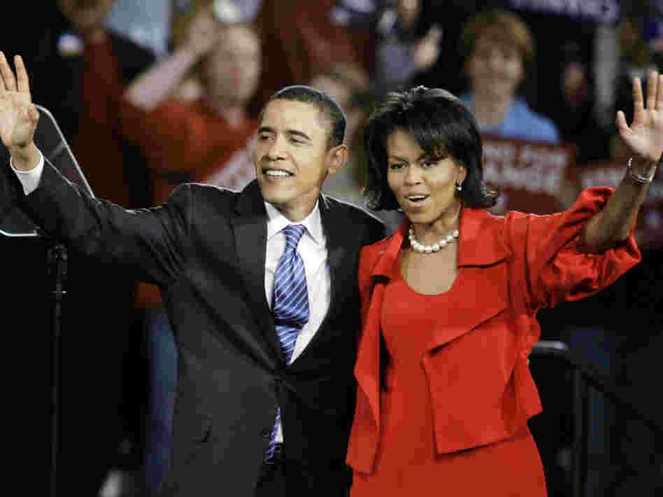 The Obamas wave to a crowd on a campaign stop in 2008. Reporter Jodi Kantor details how they figured out how to maintain their friendships and family life after moving into the White House. Photo: M. Spencer Green/AP The Obamas wave to a crowd on a campaign stop in 2008. Reporter Jodi Kantor details how they figured out how to maintain their friendships and family life after moving into the White House. Photo: M. Spencer Green/AP
