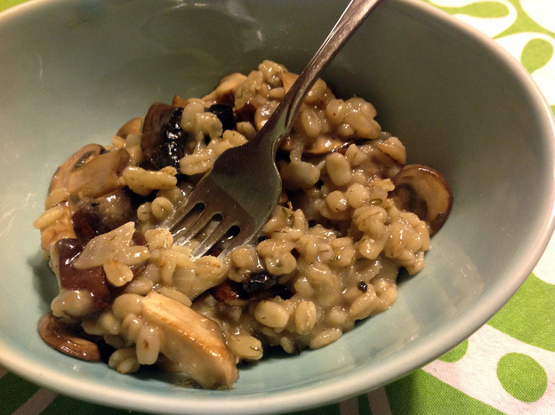 Barley Risotto With Mushrooms, Manchego And Thyme