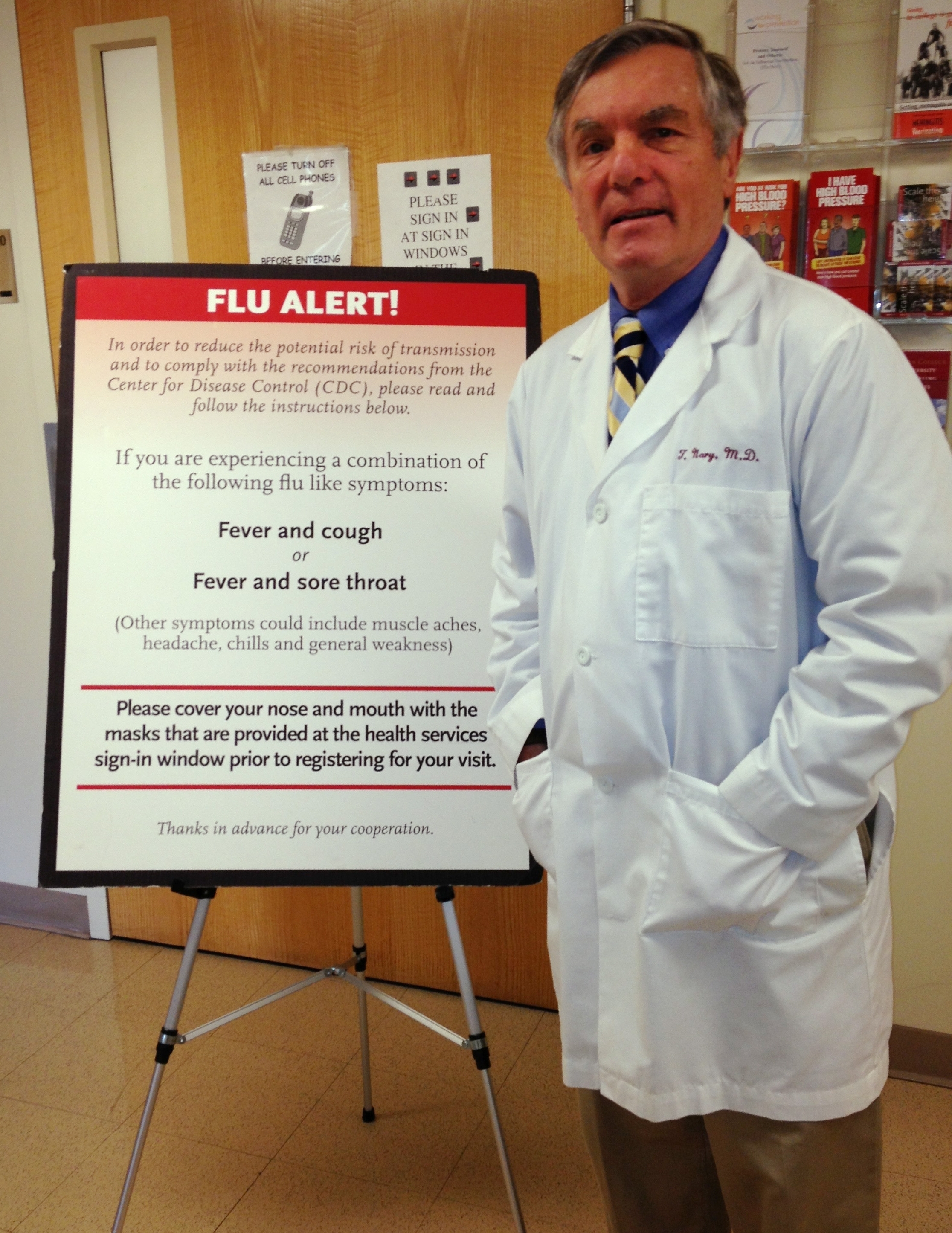 Dr. Tom Nary is the director of health services at Boston College.