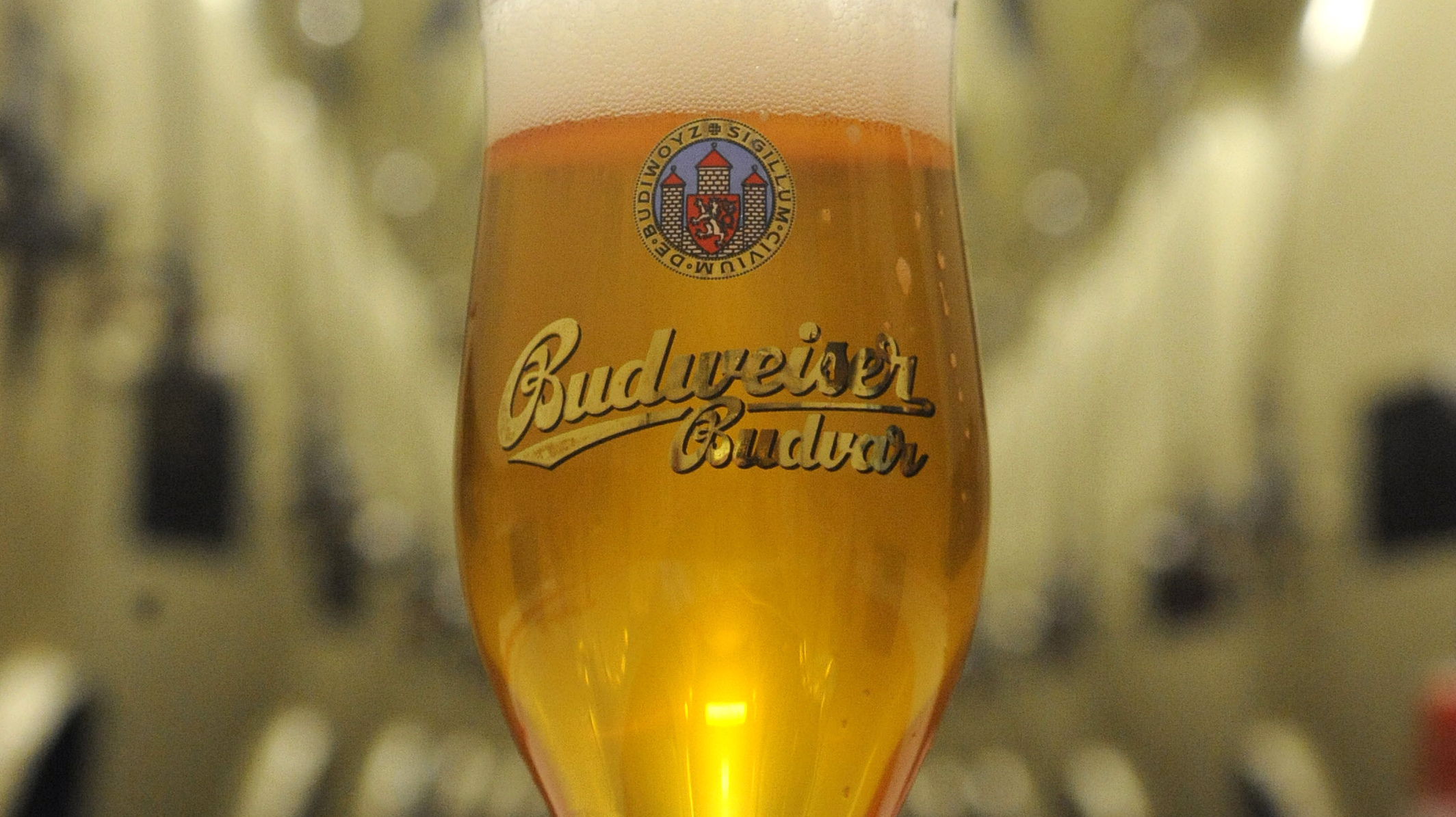 A glass of Czech Budweiser beer is seen at the the Budejovicky Budvar brewery in southern Bohemia. Britain's highest court has ruled that the 