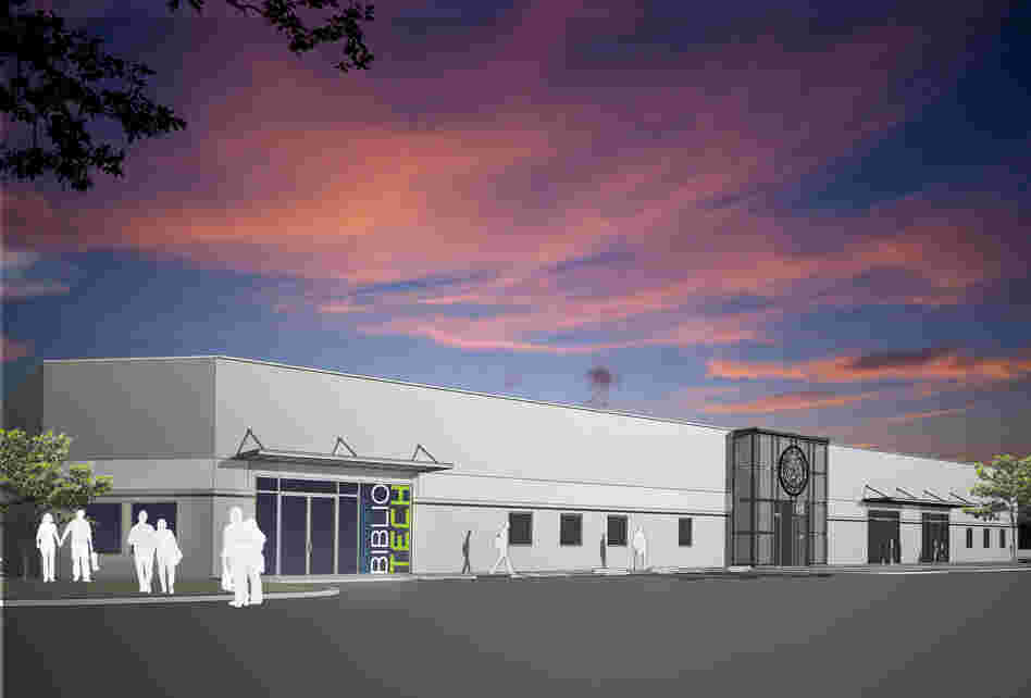 A conceptual depiction of BiblioTech, Bexar County's paperless library slated to open this fall.