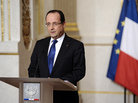 French President Francois Hollande talks about the situation in Mali on Saturday at the presidential palace in Paris. Backed by French air power, Malian troops Friday unleashed an offensive against Islamist rebels. French President Francois Hollande talks about the situation in Mali on Saturday at the presidential palace in Paris. Backed by French air power, Malian troops Friday unleashed an offensive against Islamist rebels.